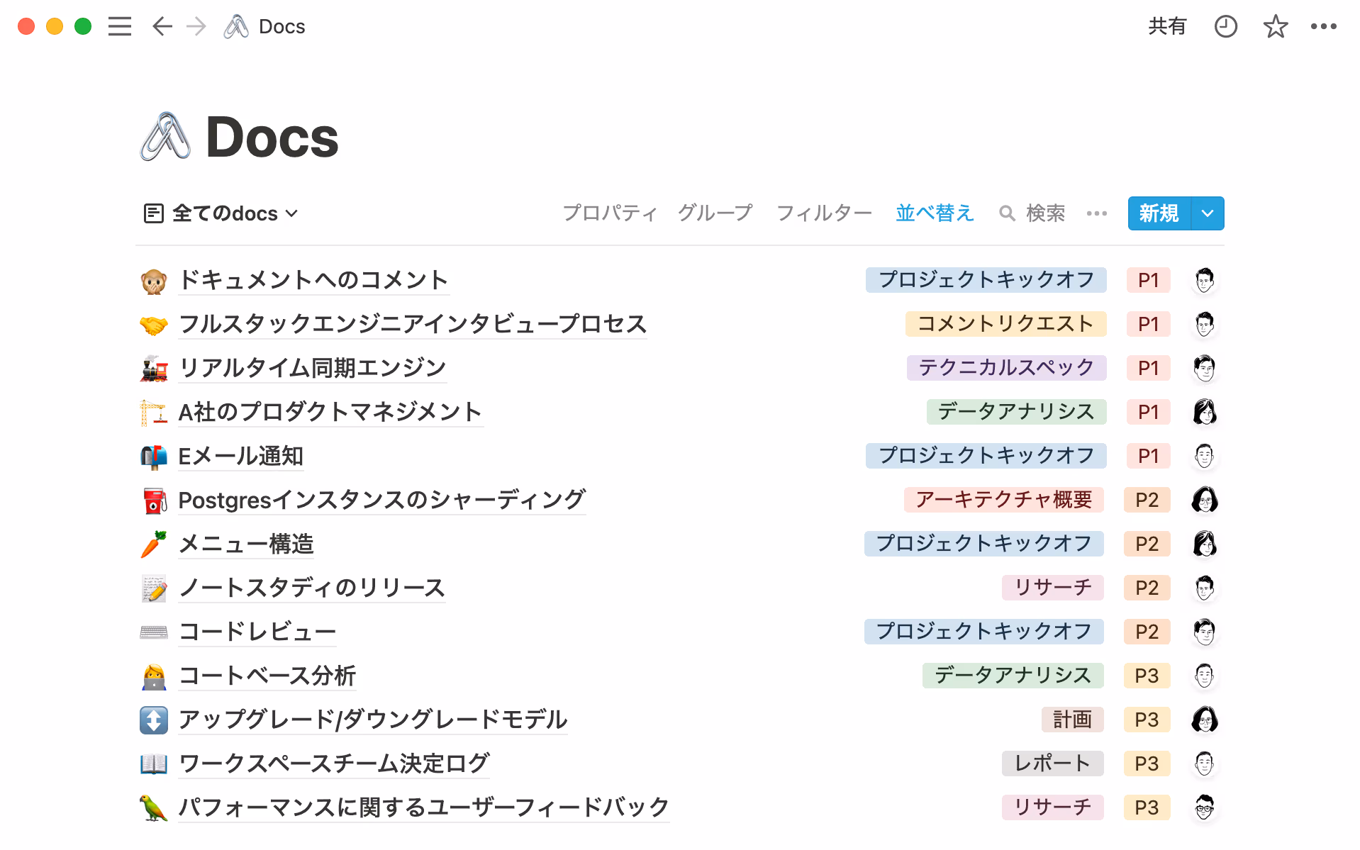 ドキュメントデータベースは、思いついたことを整理するのに役立ちます。