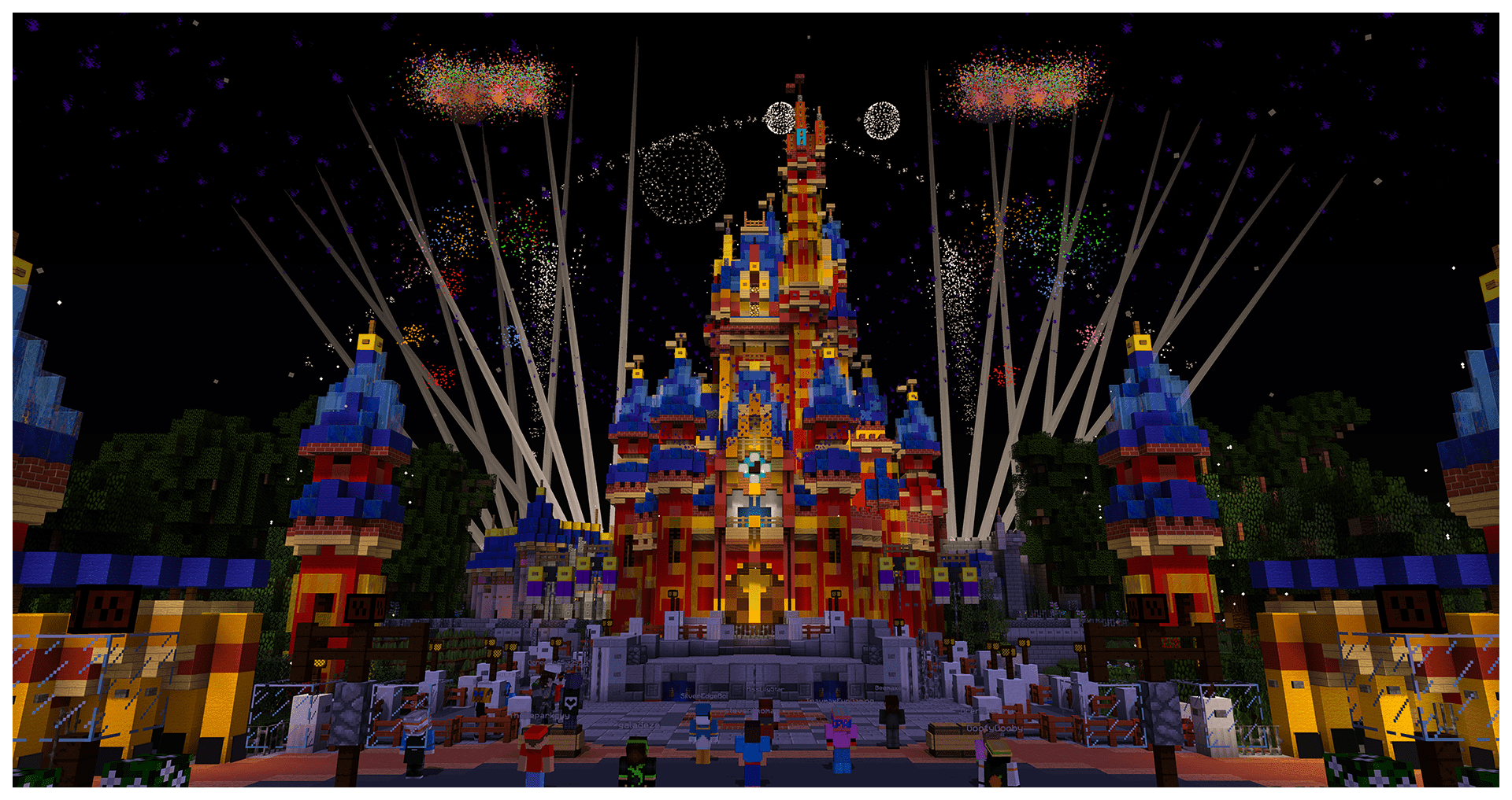 Minecraft Disneyland. Image from MC Parks.