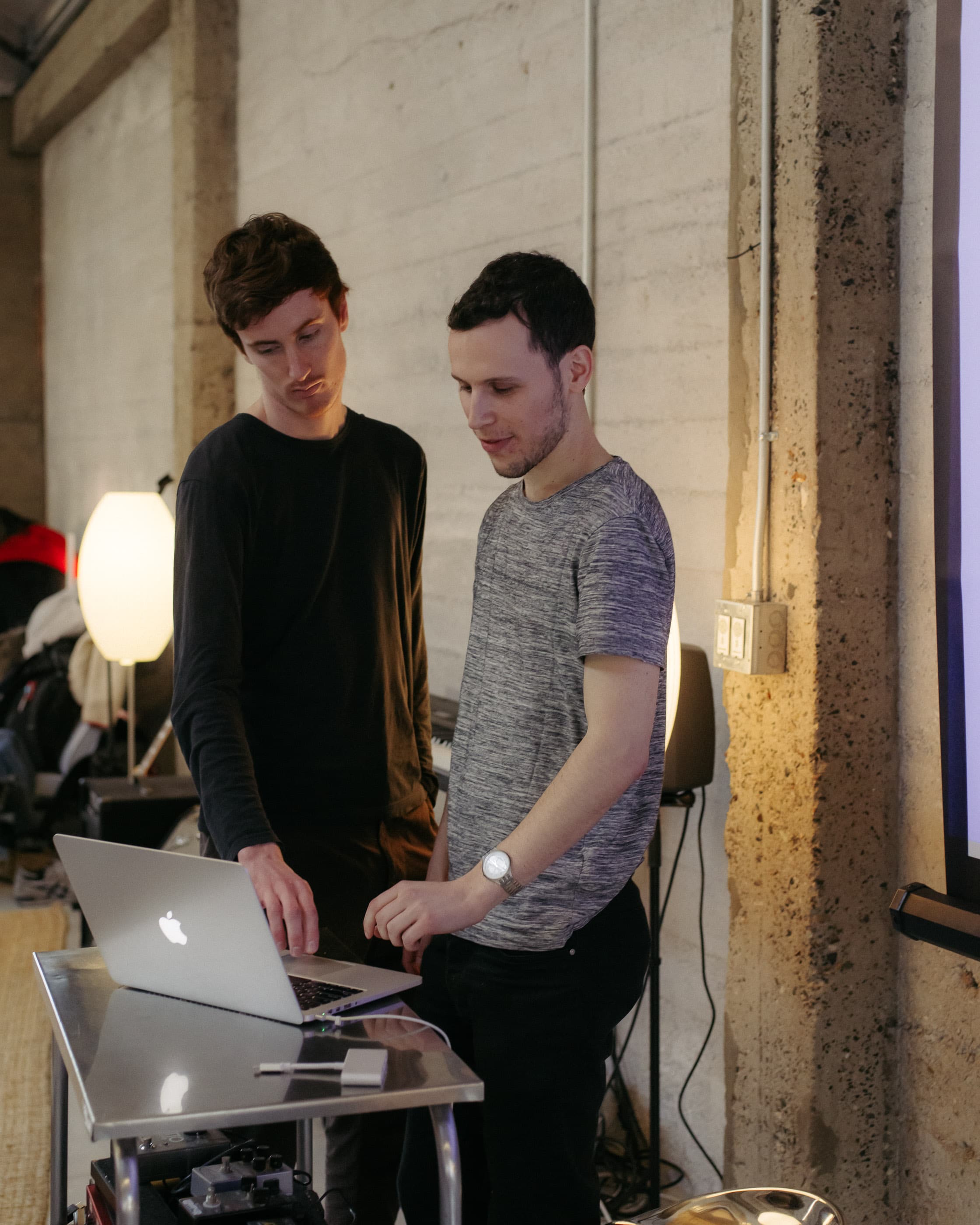 Ben and Simon in the new Notion office, circa 2020.