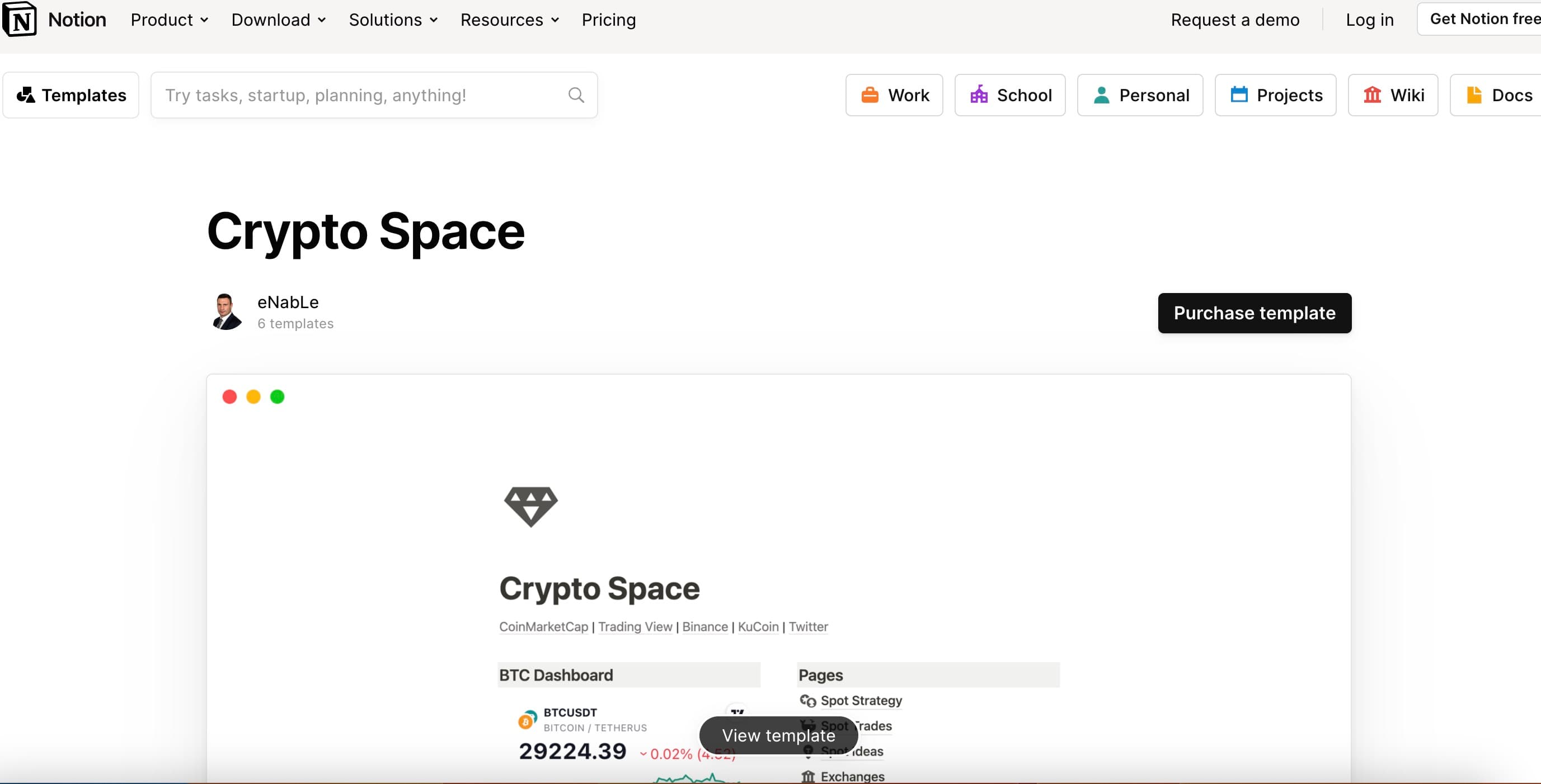 Crypto Space template